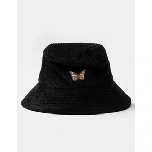 Butterfly Corduroy Bucket Hat